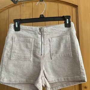 POL High Waist Corduroy Shorts in Tan